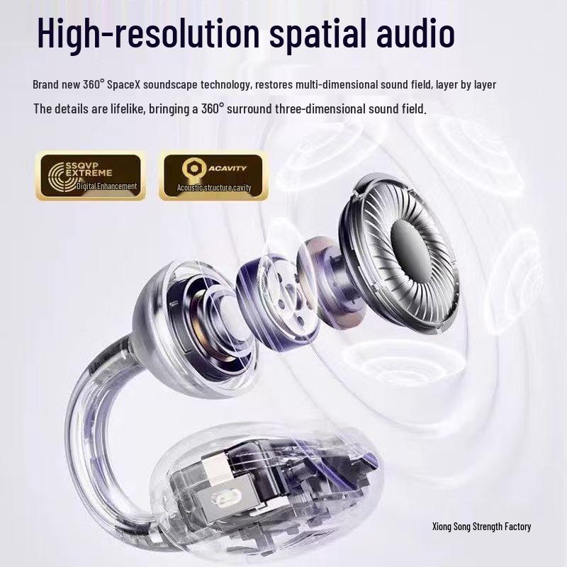 2025 Wireless Open-Ear Air Conduction Bluetooth Headphones for Huawei/Apple with Ultra-Long Battery Life and Sports Compatibility