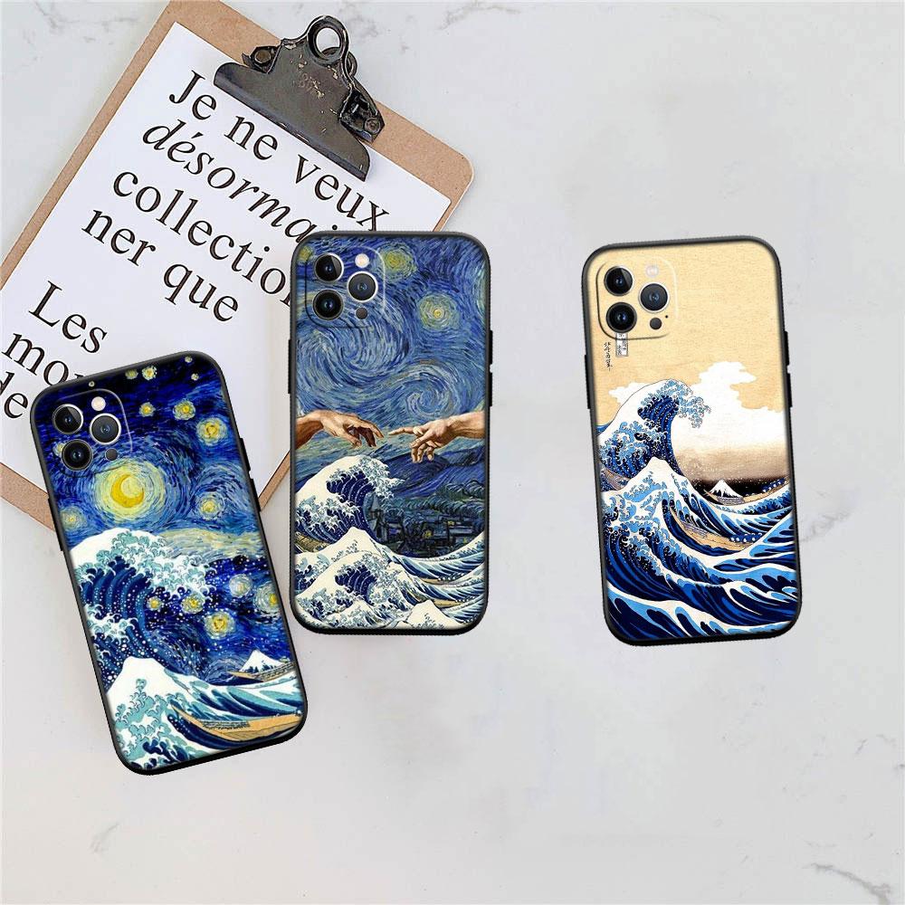BF66 Great Wave Off Kanagawa Soft Shell Phone Case for Xiaomi Poco C40 C50 C51 C55 C65 C71 C75 F3 F5 F6 F7 M2 M3 Pro Ultra
