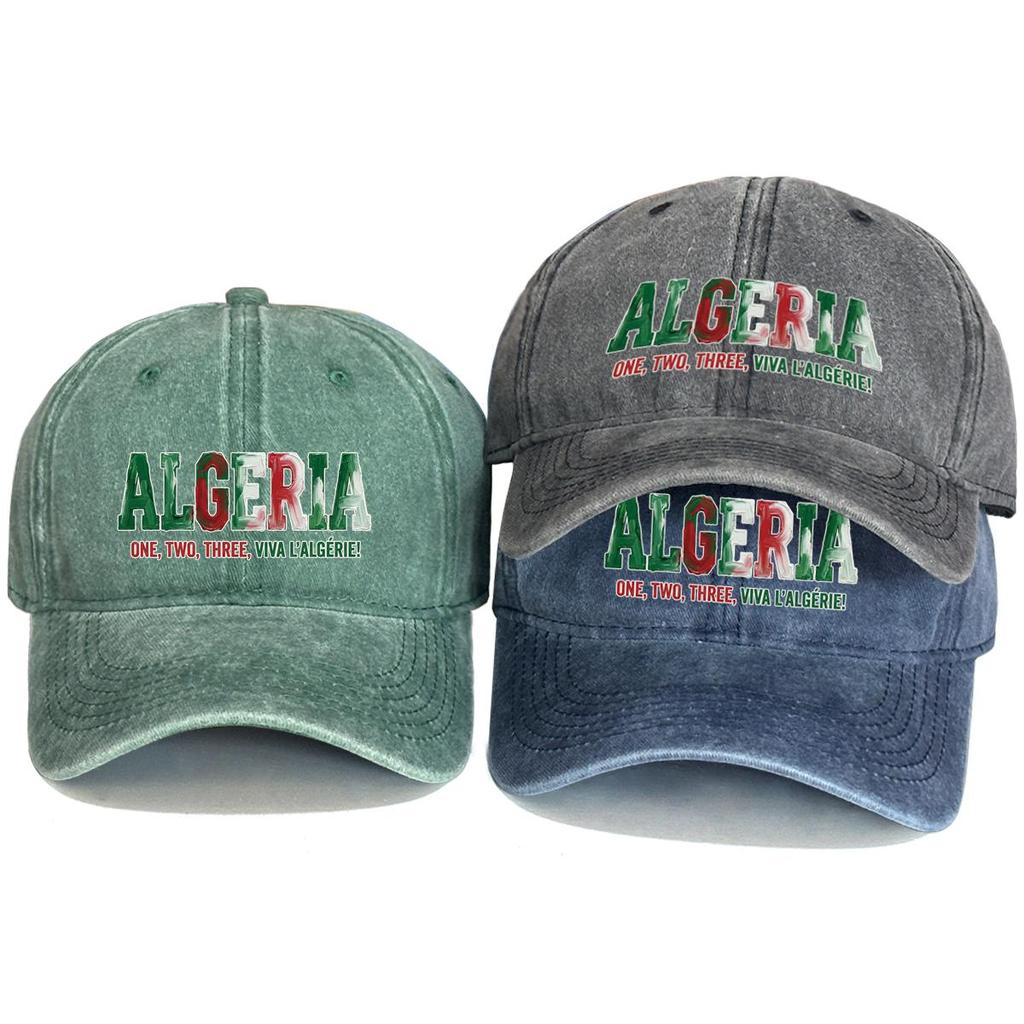 "ALGERIA" "VIVA L'ALGERIE" Flag Printed Baseball Hat , Adjustable Snapback Baseball Cap Sporting Hip Hop Stylish All-season Woman's Cap