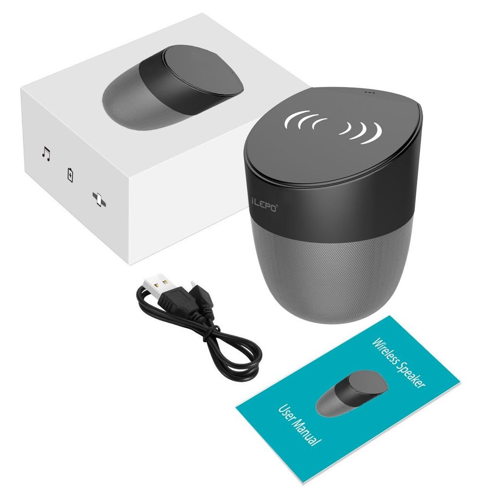 Wireless Bluetooth Speaker and Qi Wireless Charger and Docking Station A1