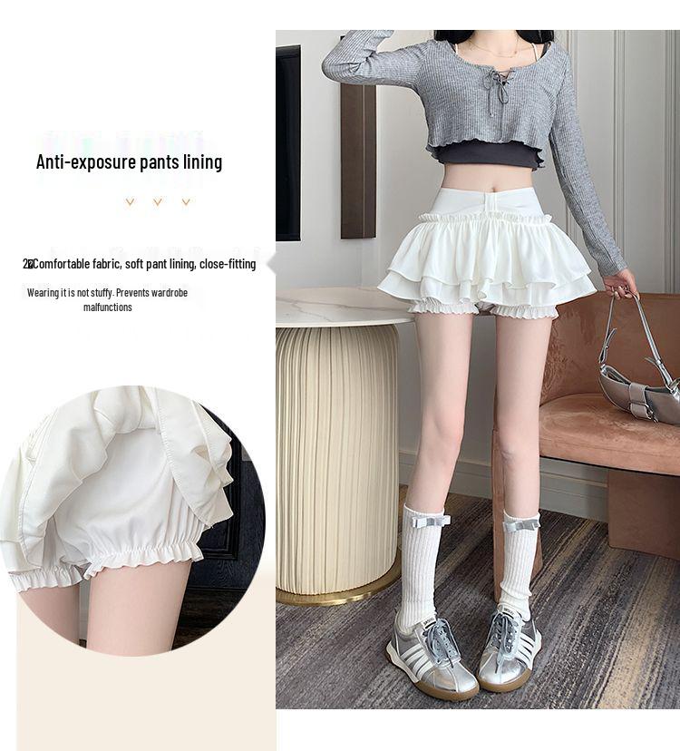 Hot Girl High Waist Ballet Style Skirt Pants: Puffy A-line, Anti-Exposure, Super Short
