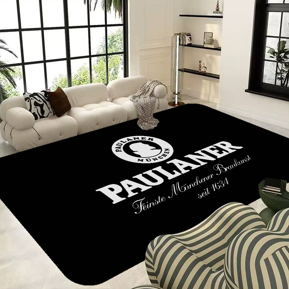 German Beer Paulaners Floor Mat Non-Slip Laundry Room Mat Laundry Decor Balcony Child Living Room Bedside Mats