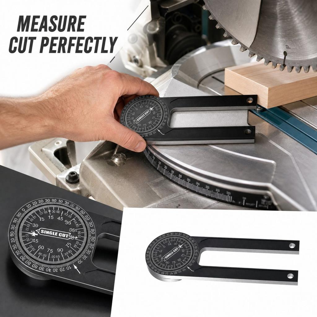 Aluminum Saw Protractor with Double Scale Angle Measuring Tool