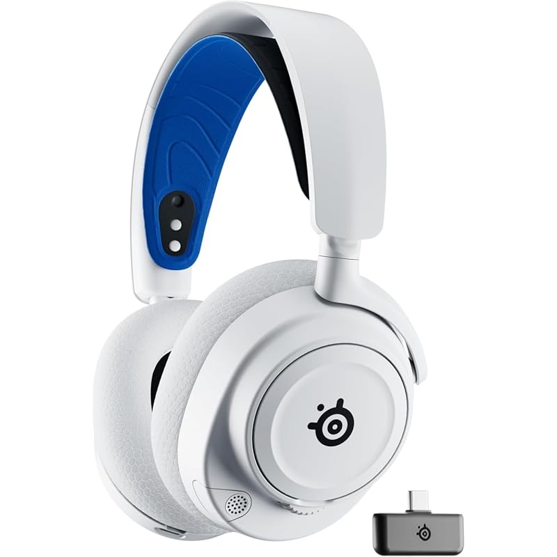 SteelSeries Arctis Nova 7P Wireless Gaming Headset, Lightweight, Voice Chat Enabled, Simultaneous Connection to Games and Smartphones, Wireless,