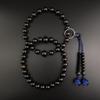 WONDERFUL LOTUS Mala Beads for Jodo Sect Prayer Silver Thirty Thousand Jodo Buddhist Prayer Prayer Stylish Buddhist Head Gift Blue