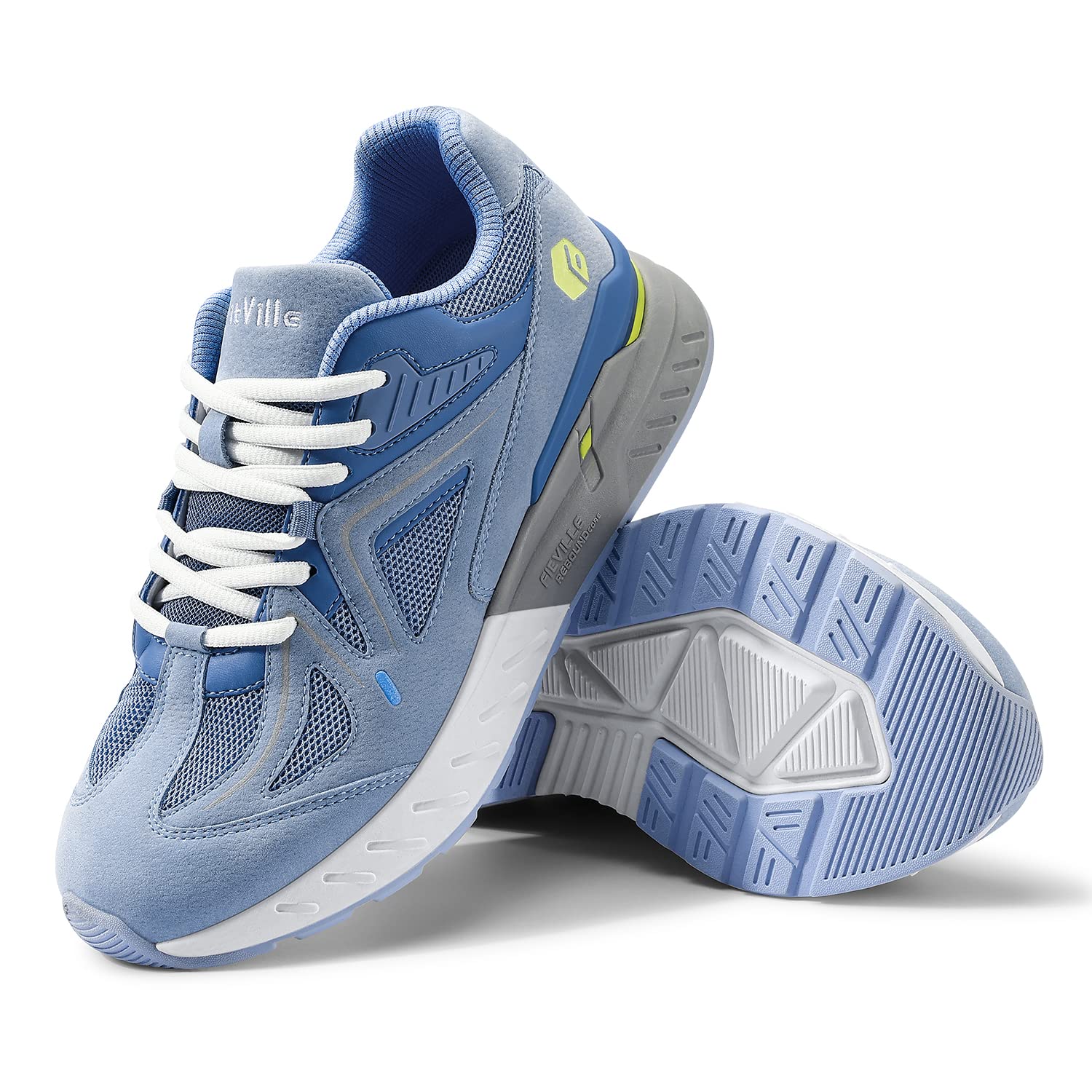 

FitVille Wide Walking Running 5cm Thick Athletic Blue Women s Shoes, 2E/4E, Sneakers, Sole, Shoes, синий