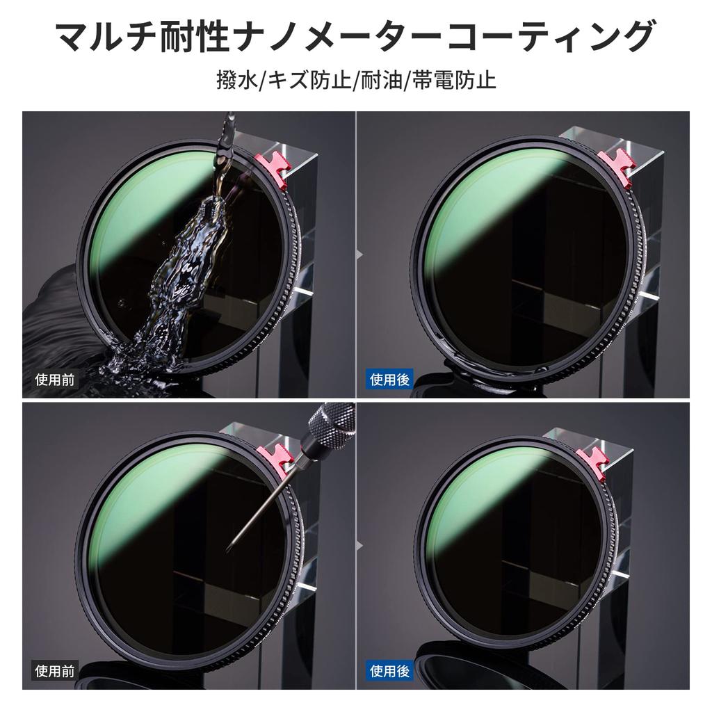 NEEWER 72mm Black Diffused Effect Variable ND HD Neutral Density Filter for Dreamy Cinematic No 1/4" Filter, 2-in-1 ND2-ND32 Filter, Effects,