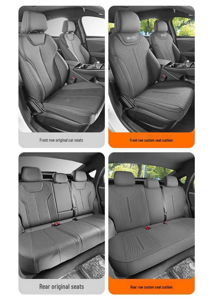 Qin PLUS DM-i All-Season Perforated Suede Leather Car Seat Cushion