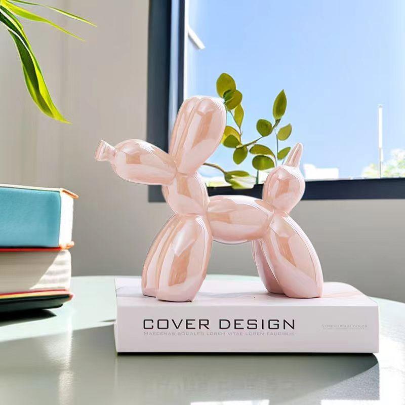 Keramiek Ballon Hond Beeld Huisdecoratie kamer Decoratie Accessoires Kantoor Scandinavisch Dier Decoratieve Beelden en Figuurtjes
