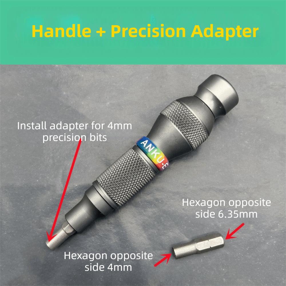 6.35mm Screwdriver Handle Aluminum Alloy Auto Locking Auto Lock Screwdriver Ergonomic Grip Grip Magnetic Screwdriver Open Tools