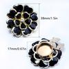 Women Double Layer Flower Button Cover Shirt Button Decoration Fits Most Buttons Jewelry Alloy Buckle Wedding 38x17mm