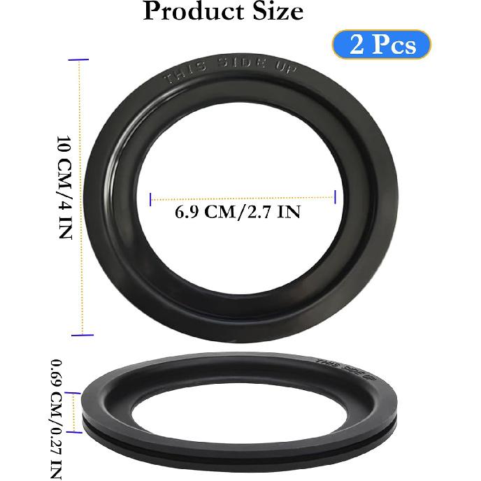 RV Toilet Seal Replacement 2-Pack for Dometic 300/310/320 Toilets, High-Grade Flush Ball Seal Gasket Kit 385311658-Durable Rubber, Easy tallation,