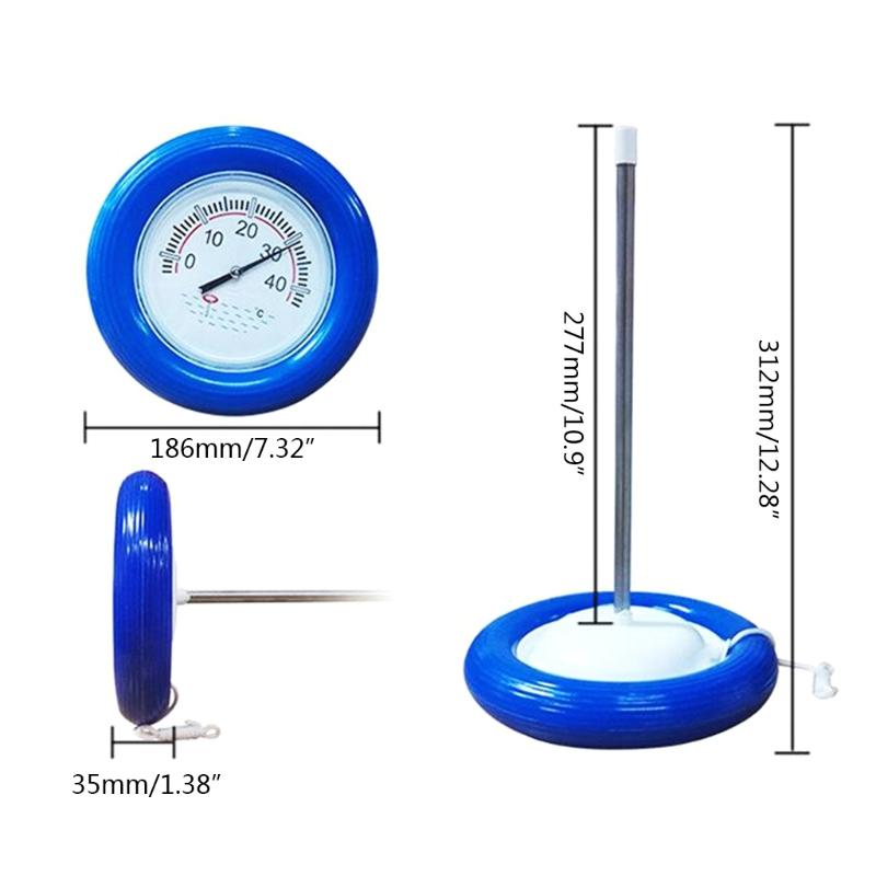 Spa Water Themometer Floating Pool Thermometer Large Centigrade Dial Plate Water Temperature Gauge Measuring Tool