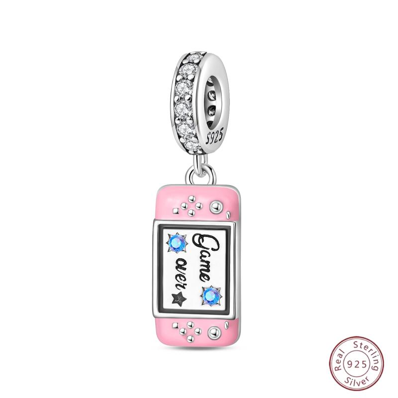 New Original Copper Beaded Bow Charm Blue Beads For Women Exquisite Diy Birthday Jewelry Gifts