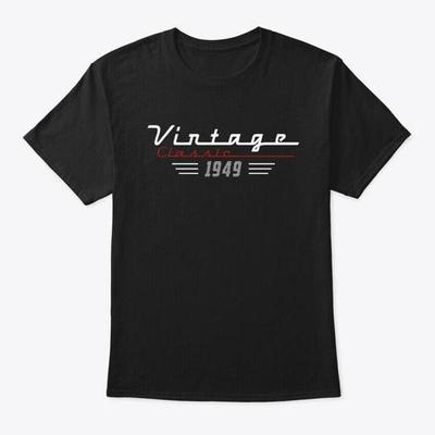 Vintage Classic 1949 70 Birthday T-Shirt Made In the USA Size S To 5XL