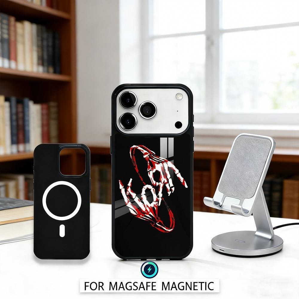 

Band K-Korn Phone Case Magnetic For iPhone17 16 15 14 13 12 Pro Max For Magsafe Wireless Charging Cover iPhone15PRO