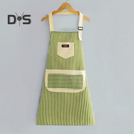 Ladies Cooking Apron Adjustable Strap Convenient Easy Cleaning Strap Apron Pinafore