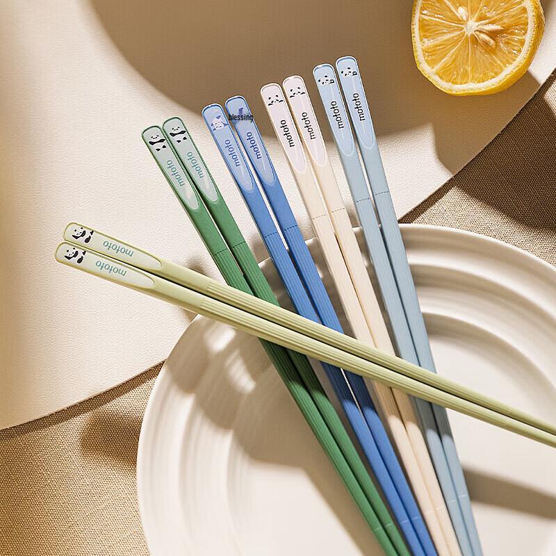 Modern Housewife Panda Alloy Chopsticks - 5 Pairs