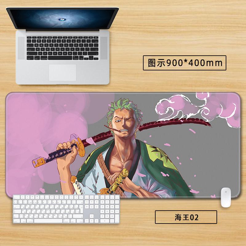 High Definition Printed New Boys Office ONE PIECE Leather Mouse Pad Anime Game Roronoa Zoro Computer Keyboard Desktop Table Mat