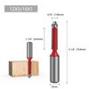 1/4 stk 1/2 tommer 12 mm skaft ende Dobbel fløyter Kulelager Flush Router Bit Rett skaft Trim Trefreser for trebearbeiding