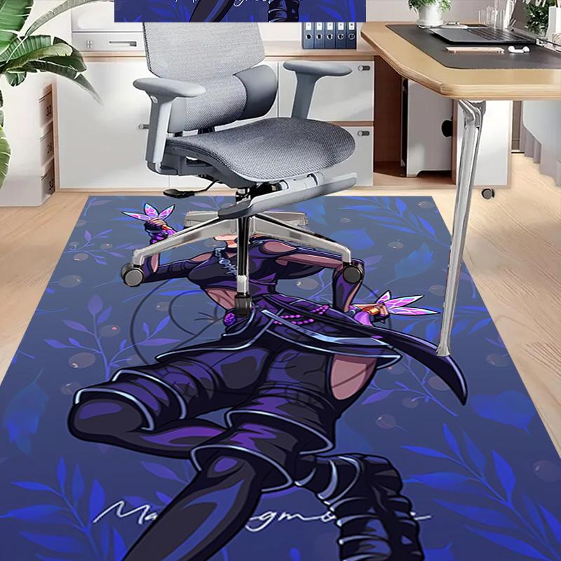 Purple Fantasy Warrior Carpet For Playroom Bedroom Living Room Sofa Home Decorkids Game Area Rug Nonslip Floor Mat
