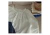 Spring/Summer 2026 Artistic Loose-Fit Plus Size Women's Linen Shirt with Pleated Stand Collar and Long Sleeves