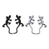 Qicarkey 4 Pieces Gecko Car Sticker, 3D Gecko Metal Car