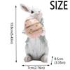 Resin Resin Rabbit Decoration Hand-Painted Easter Bunny Ornament  Party Decoration