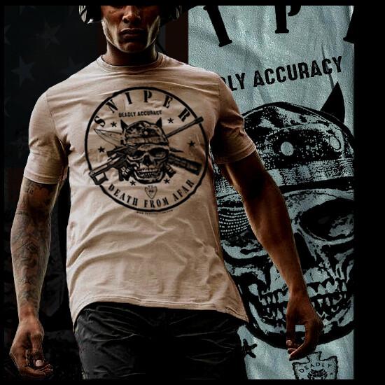 

Sniper T-Shirt Military crossed rifle Expert Marksmanship .50 cal sharpshooter 4XL