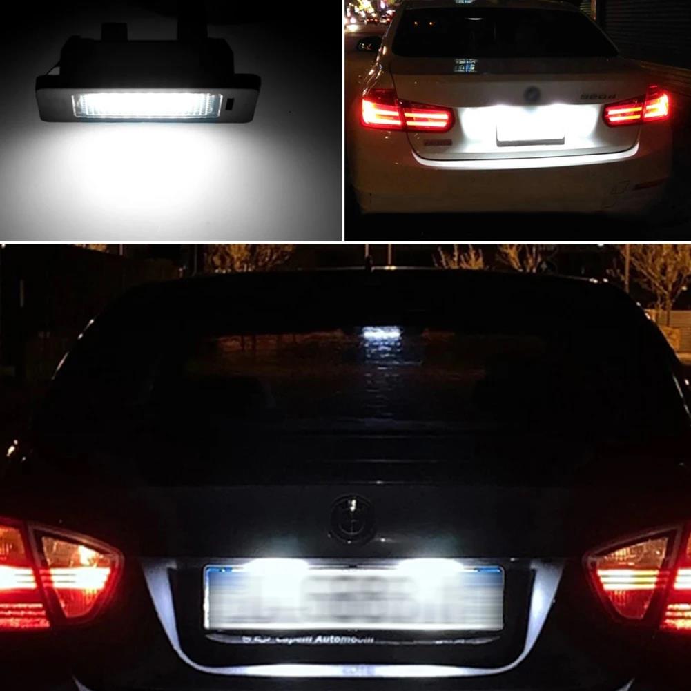 6000k White No Error Led Number License Plate Light License plate Light For BMW E90 E91 E92 E61 E60 E70 E71 License Plate Lights 2