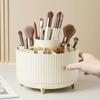 1Pcs 5 Slot Cosmetic Organizer 360° Rotating Makeup Brush Holder For Nail Polishes Skincare Perfumes Desktop Vanity Storage