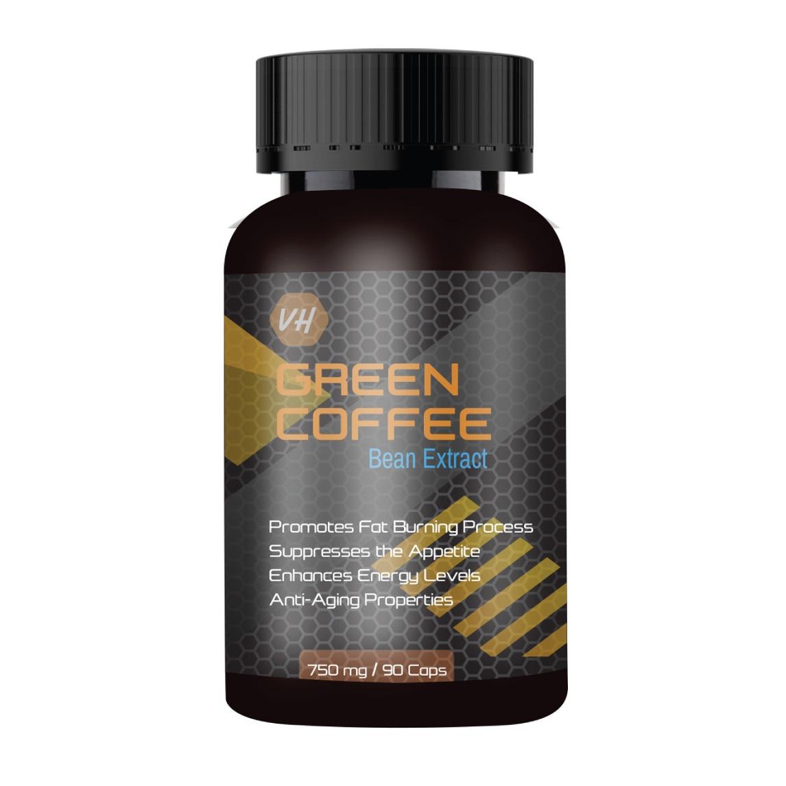 

Екстракт бобів Зеленої кави (90 кап, 750 мг), Green Coffee Bean Extract, Vitamin Haat