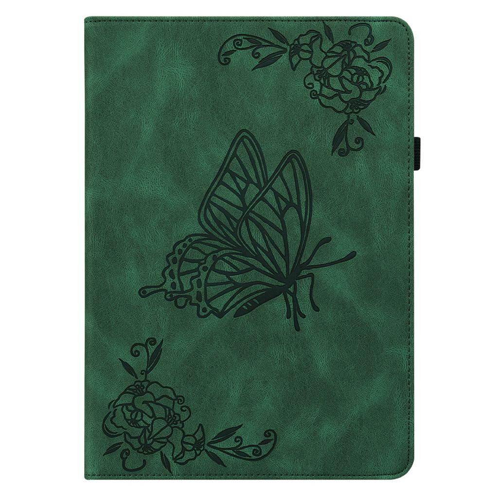 For Xiaomi Redmi Pad SE 4G 8.7 inch Case Butterfly Flower Imprint PU Leather Tablet Cover with Card Slots