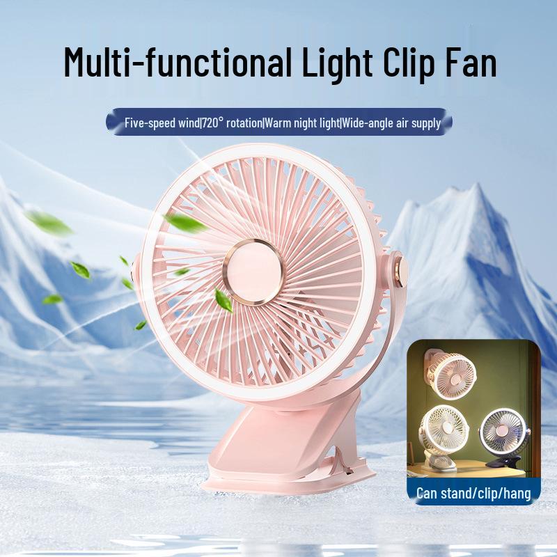 Multi-Functional Camping Fan F70 with Night Light and Clip for Outdoor, Dorm, or Desktop Use