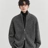 Men's Winter Stand Collar Wool Blend Zipper Cardigan