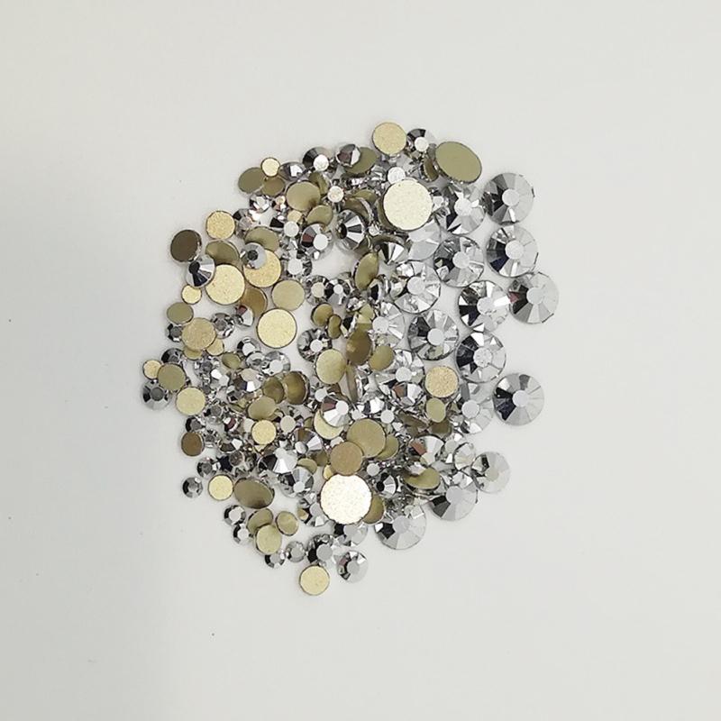 

1440 шт. Ss3-ss20/1,3-4,8 мм круглые стеклянные драгоценные камни с плоской задней частью для рукоделия, одежда, танцевальные костюмы