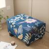 17 Styles Stretch Footstool Cover Ottoman Slipcover Pouffe Dustproof Rectangle Slipcover Print Fabric Furniture Protective Cover