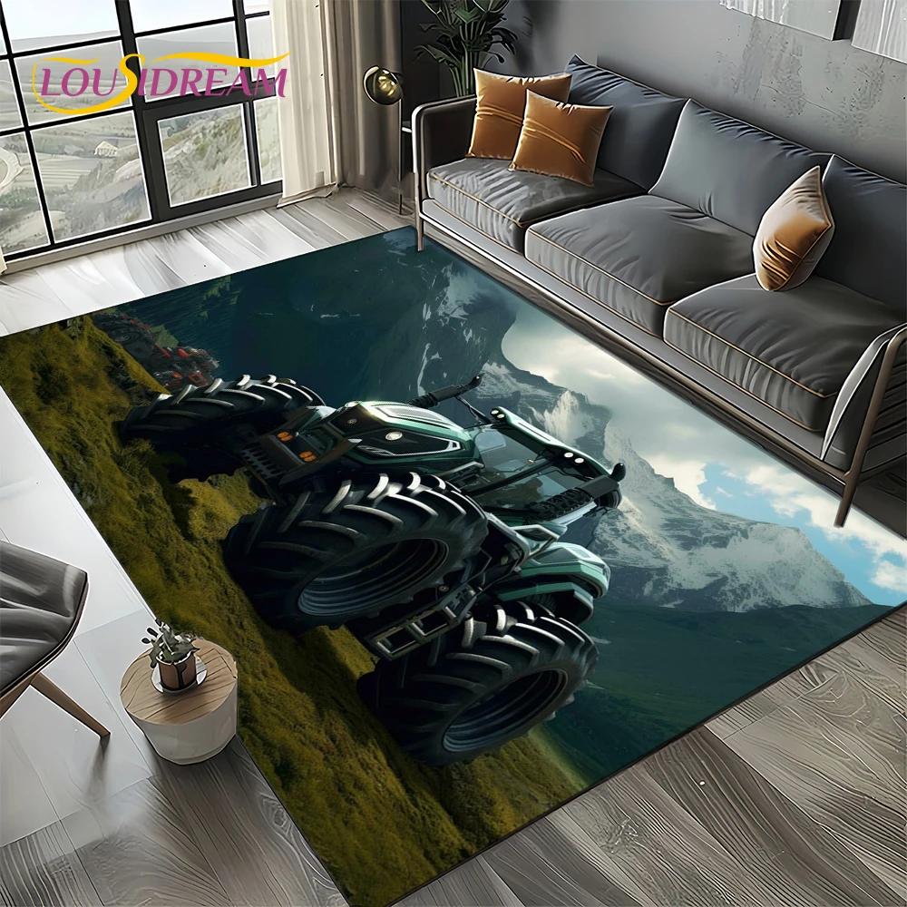 Retro Truck 3D Tractor Car 27 Style Carpet Rug for Living Room Bedroom Home Sofa Decoration,Kid Area Rug Non-slip Floor Mat Gift