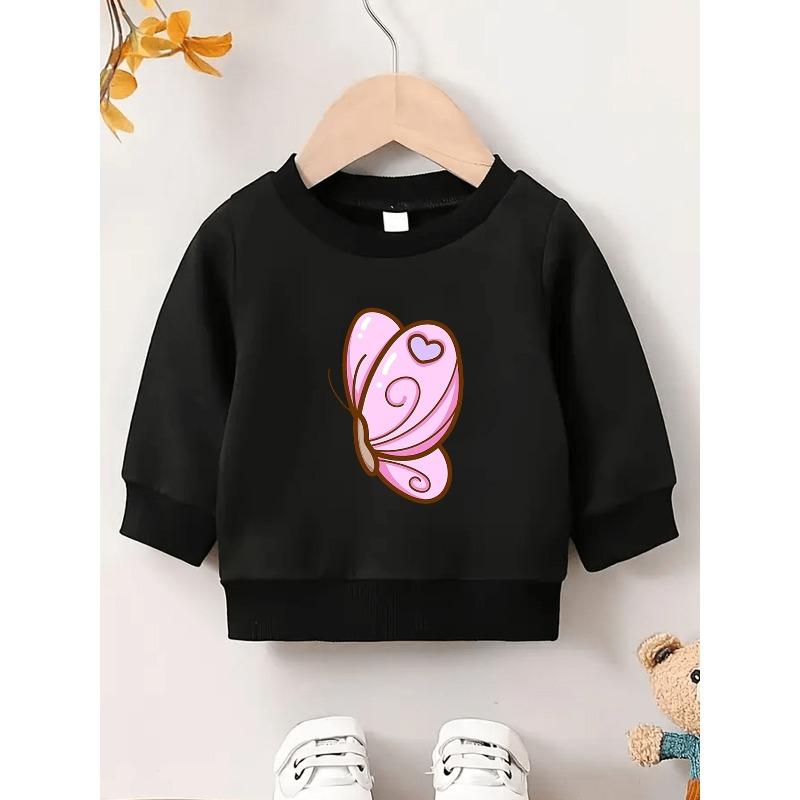 Kids Sweatshirt A Easy Butterfly Print Design, a Durable And Wrinkle-Resistant Sweatshirt for Baby