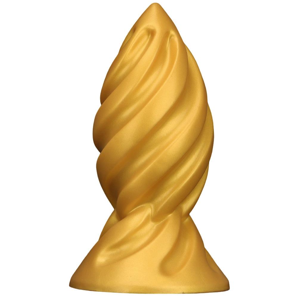 Riesiger Goldener Weicher Silikon Realistischer Dildo Buttplug Erwachsenen Analspielzeug Fisting Großer Schwanz Penis