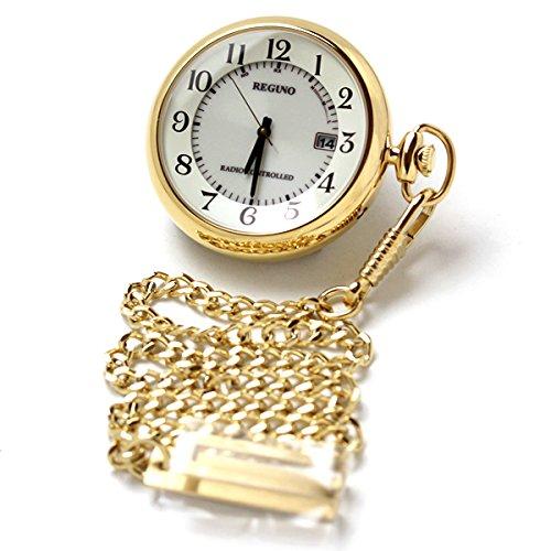 CITIZEN pocket watch REGUNO solar tech radio clock and pocket watch stand set [Citizen] KL7-922-31 (gold color)