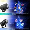 Rotating Snowflake Christmas Projector,360°Spinning Base,Auto-Rotating LED Holiday Lights,Home,Party,Wedding,Christmas,Halloween