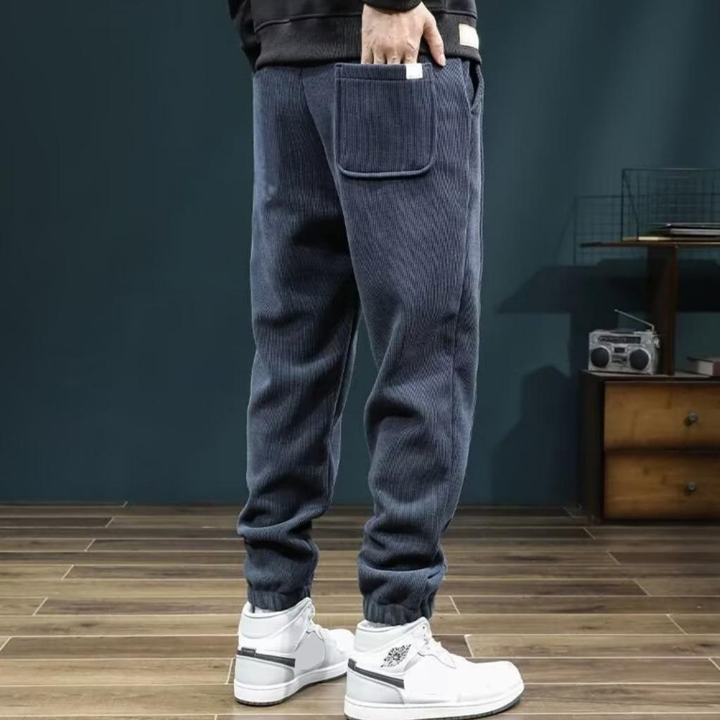 Men's Baggy Sweatpants Casual Straight Leg Pants Drawstring Loose Trousers With Pockets