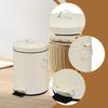 Step Trash Can Anti Slip Base Waste Basket Dustbin Foot Pedal Garbage Bin for Entryway Restroom Toilet Laundry Room Apartment