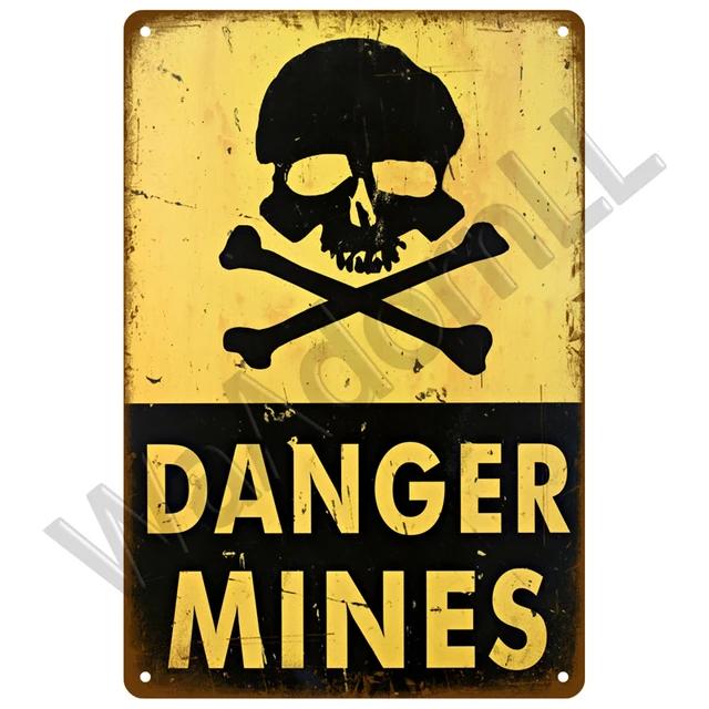 Vintage Retro Warning Tin Signs  Metal Caution Sign for Cafe Club Man Cave Pub Home Bars Coffee Shop  Wall Decor Art for Home