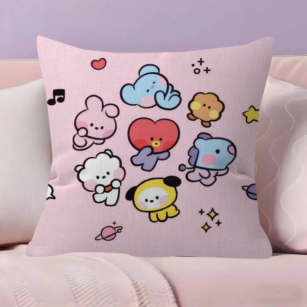 Pillowcase Toon Gift Cushion Cover Bedroom Home Sofa Chair Seat Decor Pillow Case Cute Cartoon Characters B-B-Bt-21