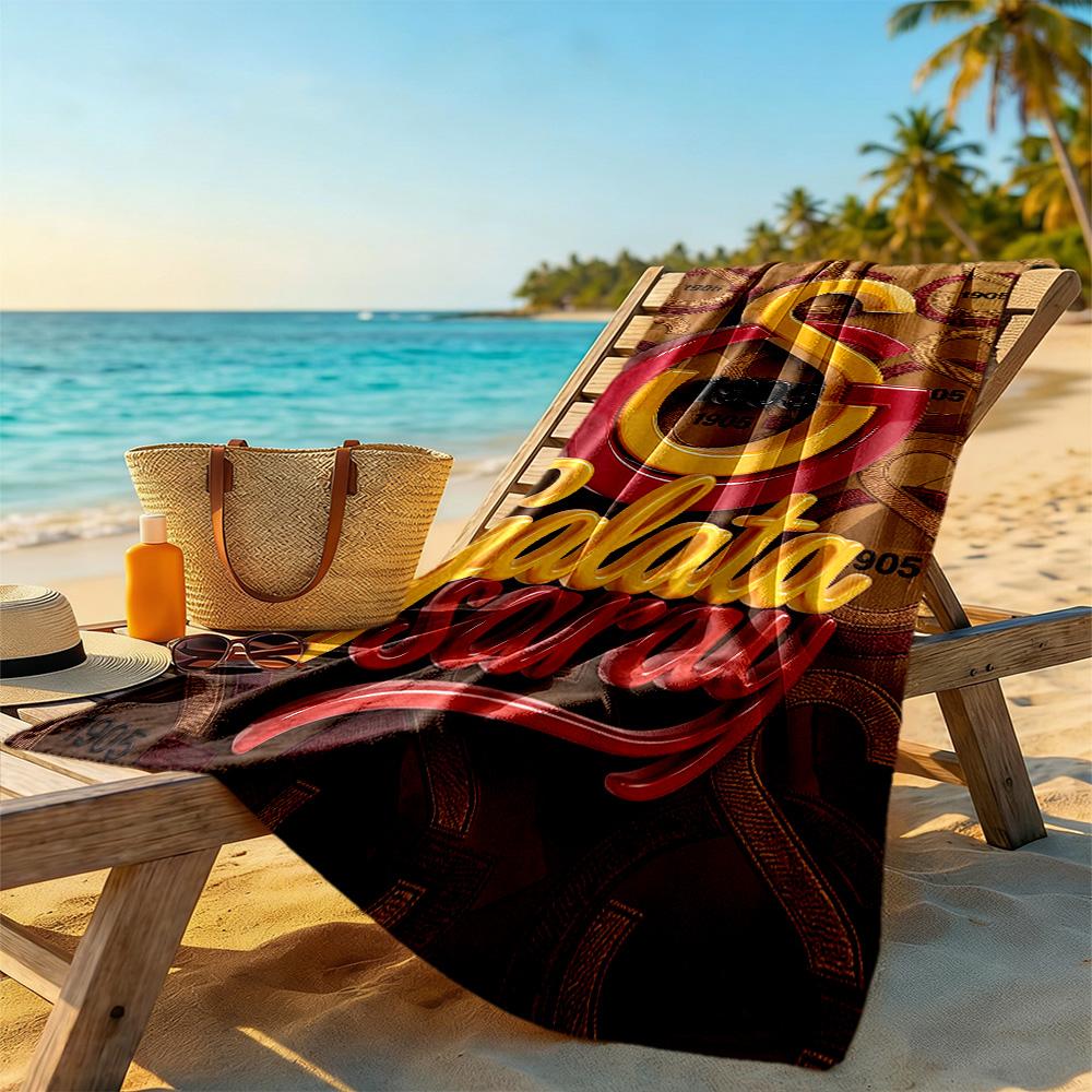 Galatasaray Beach Towel Quick-Dry Soft Microfiber Comfortable Lightweight Suitable for Sports, Travel, Swimming, Yoga, Bathroom, Beach, And Pool