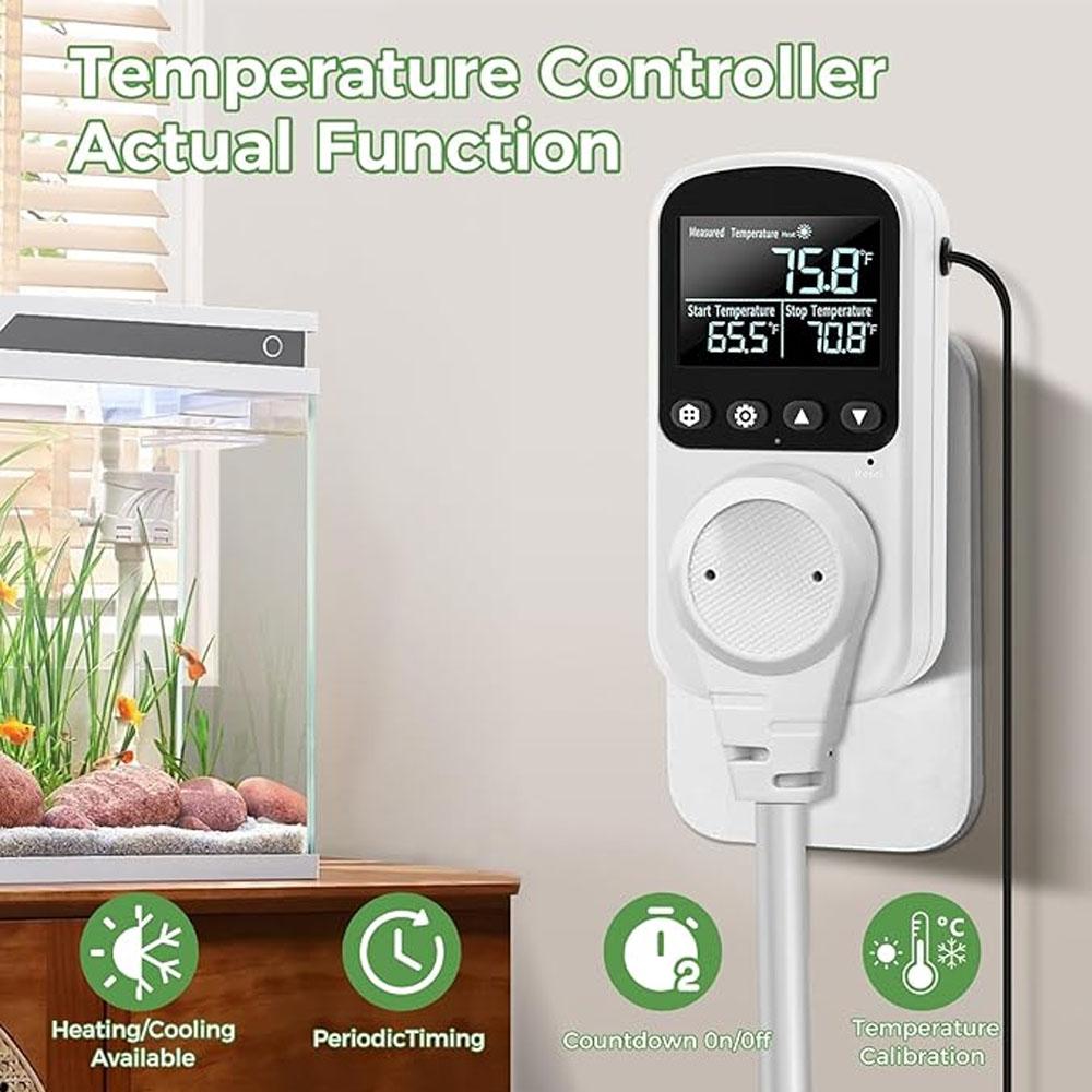 EU Outlet Plug Digital Thermostat Socket Temperature Controller Timer Switch Accuracy Cooling Heating Regulator Thermometer
