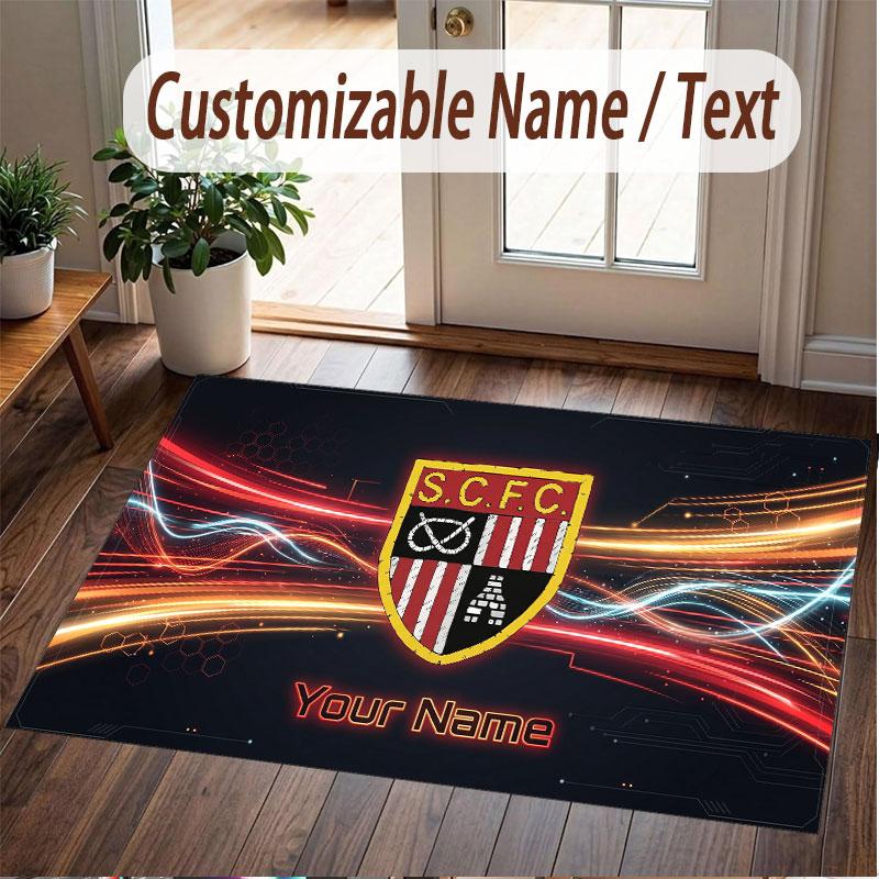 Custom Rug Stoke City FC Pattern Print Name Text Soft Non‑Slip Floor Carpet for Home Indoor Decoration