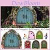 Fairy Garden Door Wooden Decor With Printing For Home And Garden Use